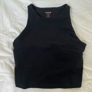 Cropped Athletic Top w/Shelf Bra